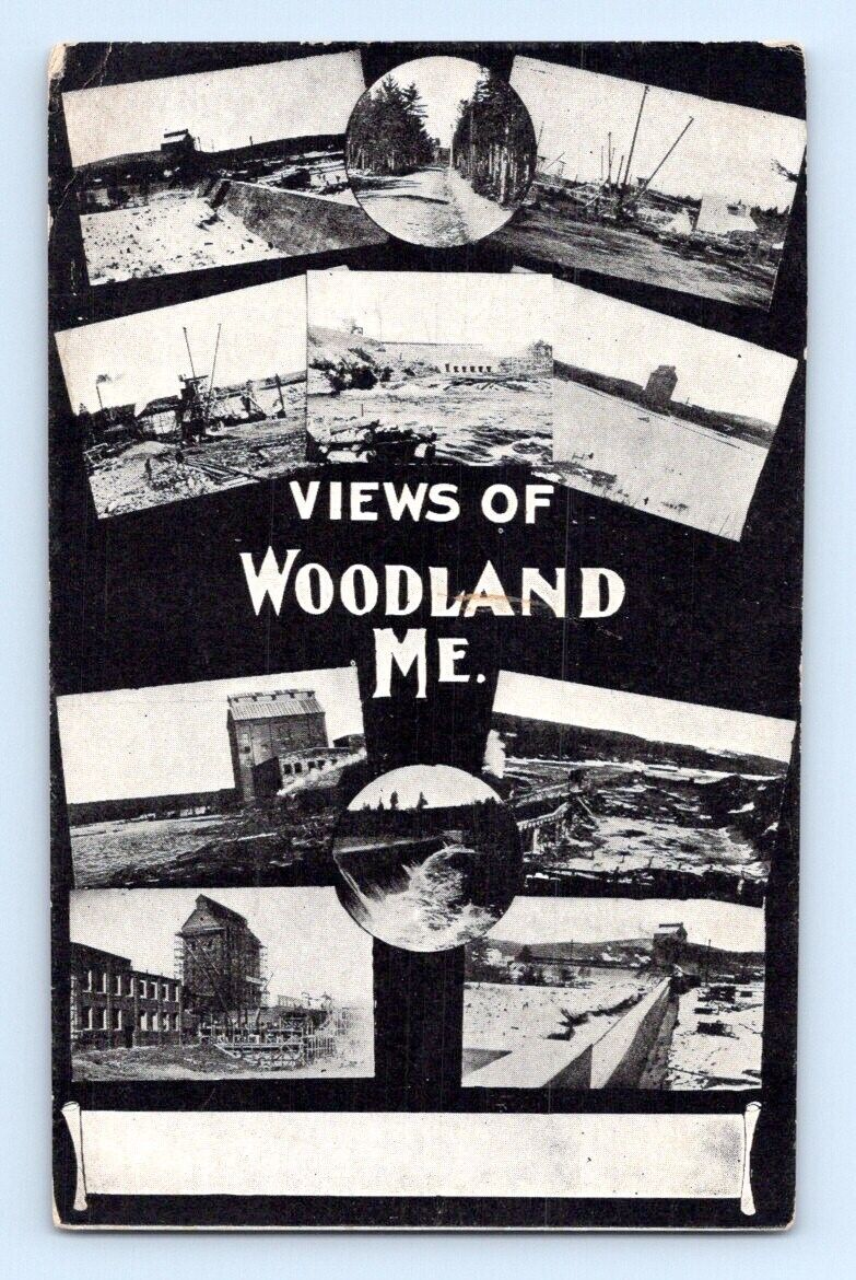1907. VIEWS OF WOODLAND, MAINE. POSTCARD MM29