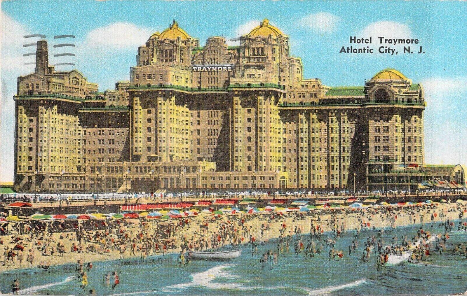 Boardwalk Hotel Traymore Atlantic City NJ New Jersey June 23 1951 postmark