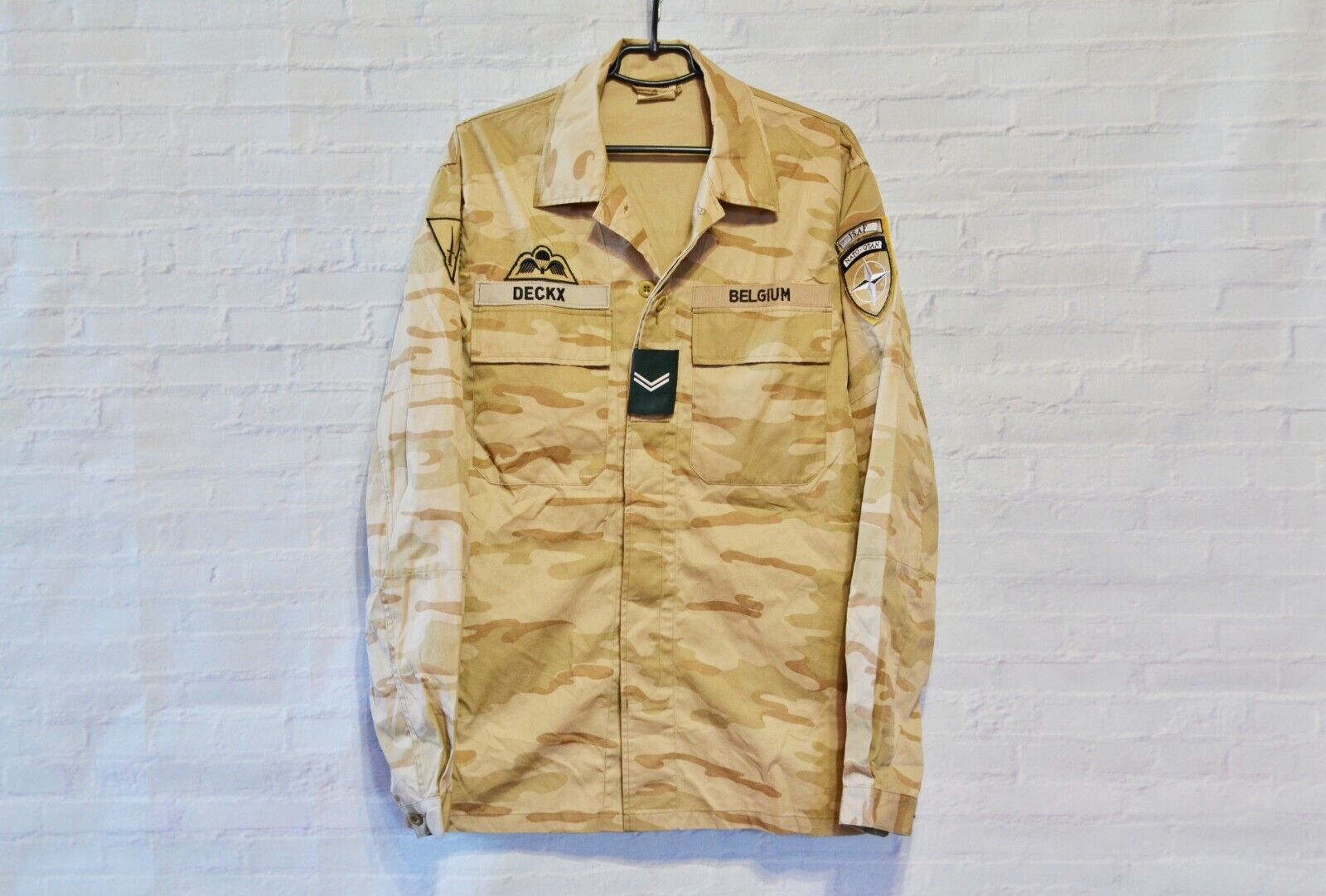 Belgian Army Military Desert camo Jacket Nato - Otan ISAF mission in Afghanistan