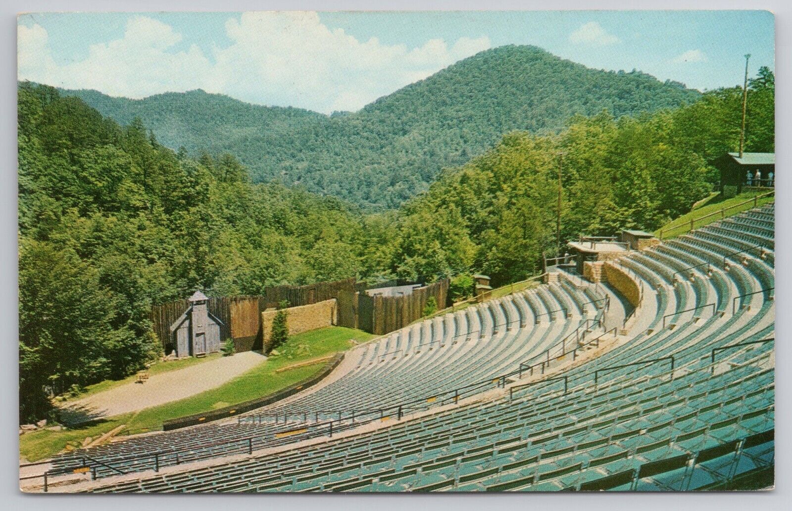 1955 Postcard Mountainside Theatre Cherokee North Carolina