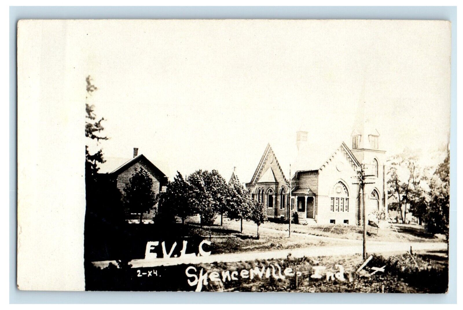 c1910\'s E.V.L.C Spencerville Indiana IN RPPC Photo Unposted Antique Postcard