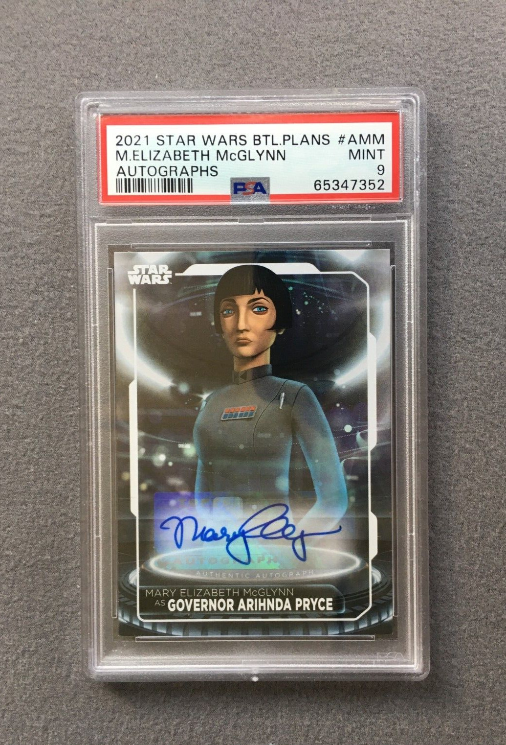 2021 Topps Star Wars Battle Plans Mary E. McGlynn as Governor Pryce Auto - PSA 9