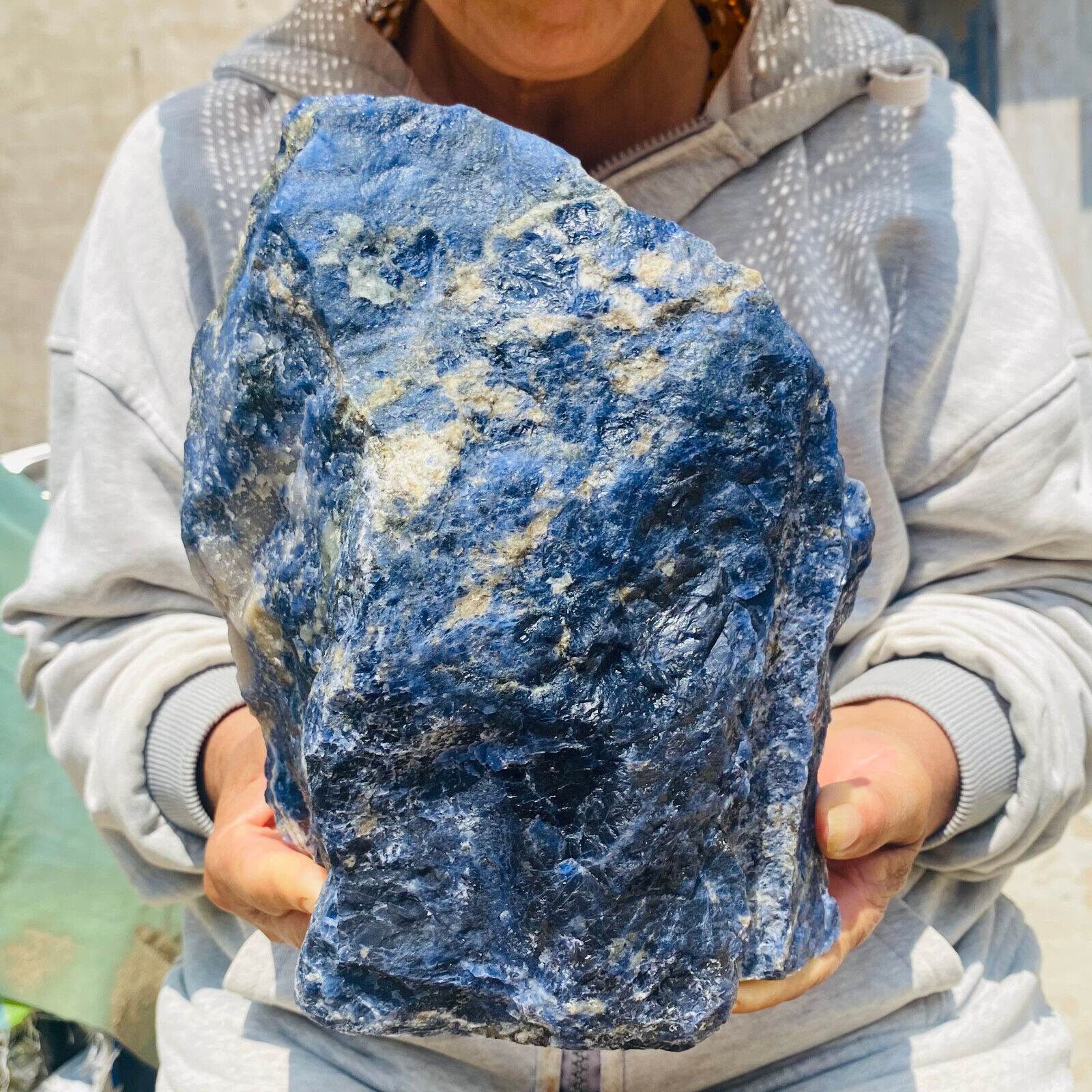11.4lb Large Blue Sodalite Rock Crystal Unprocessed Geology Collection Specimen
