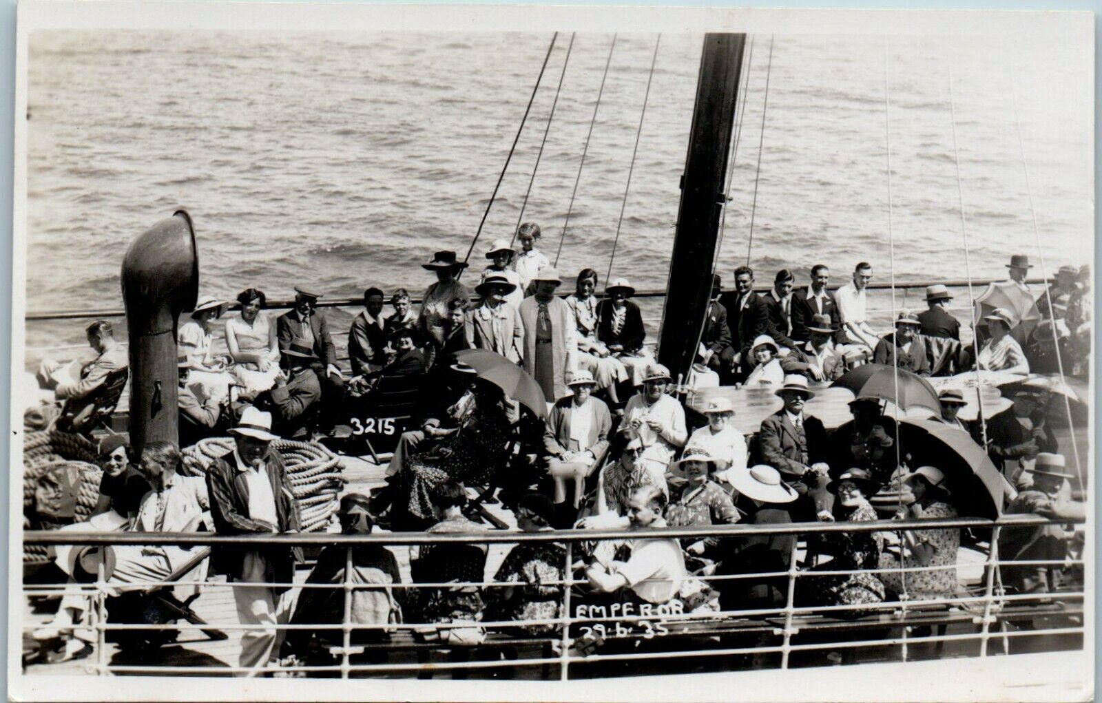 Postcard RPPC Emperor Pleasure Paddle Steamer People On Deck Bournemouth 1930's