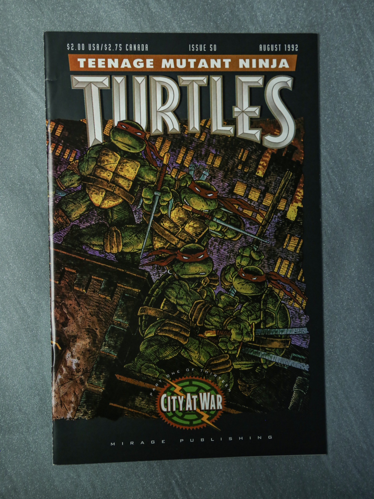 Teenage Mutant Ninja Turtles 50 Mirage 1992 City At War Part 1 Comic book TMNT