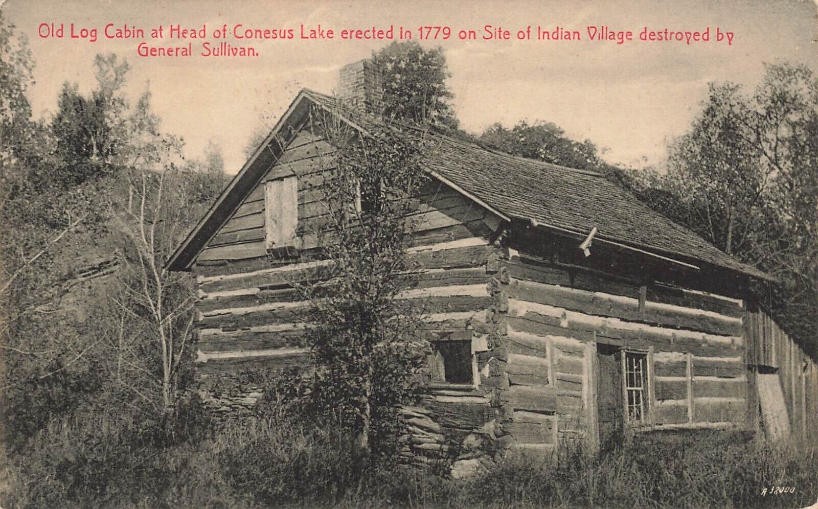 Conesus Lake New York Old Log Cabin  Postcard LP55