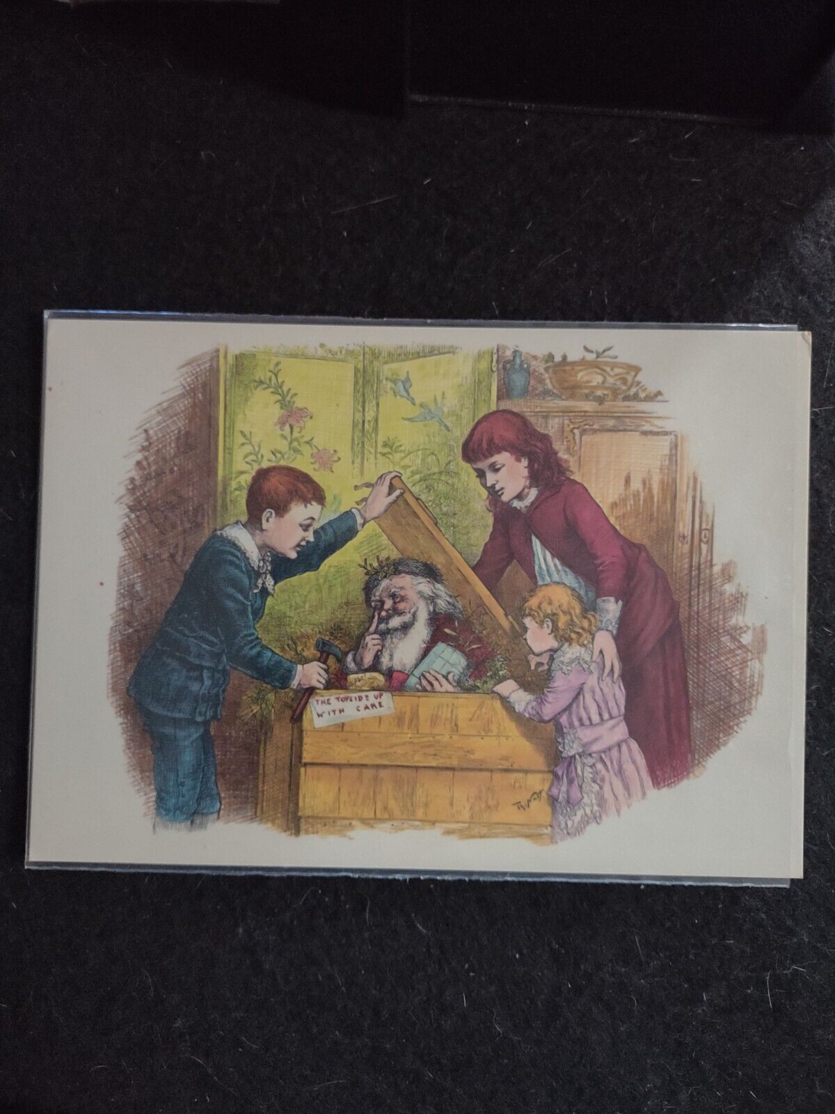 Thomas Nast 'A Christmas Box' 4x6 Postcard Christmas Holiday