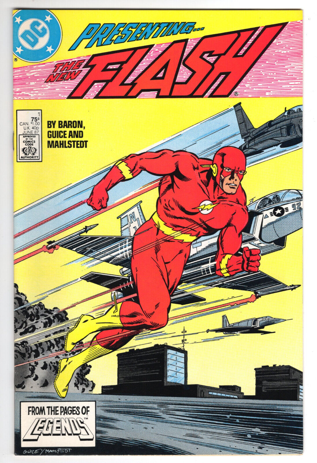 Flash #1 Near Mint Minus 9.2 Wally West First Issue Butch Guice Art 1987