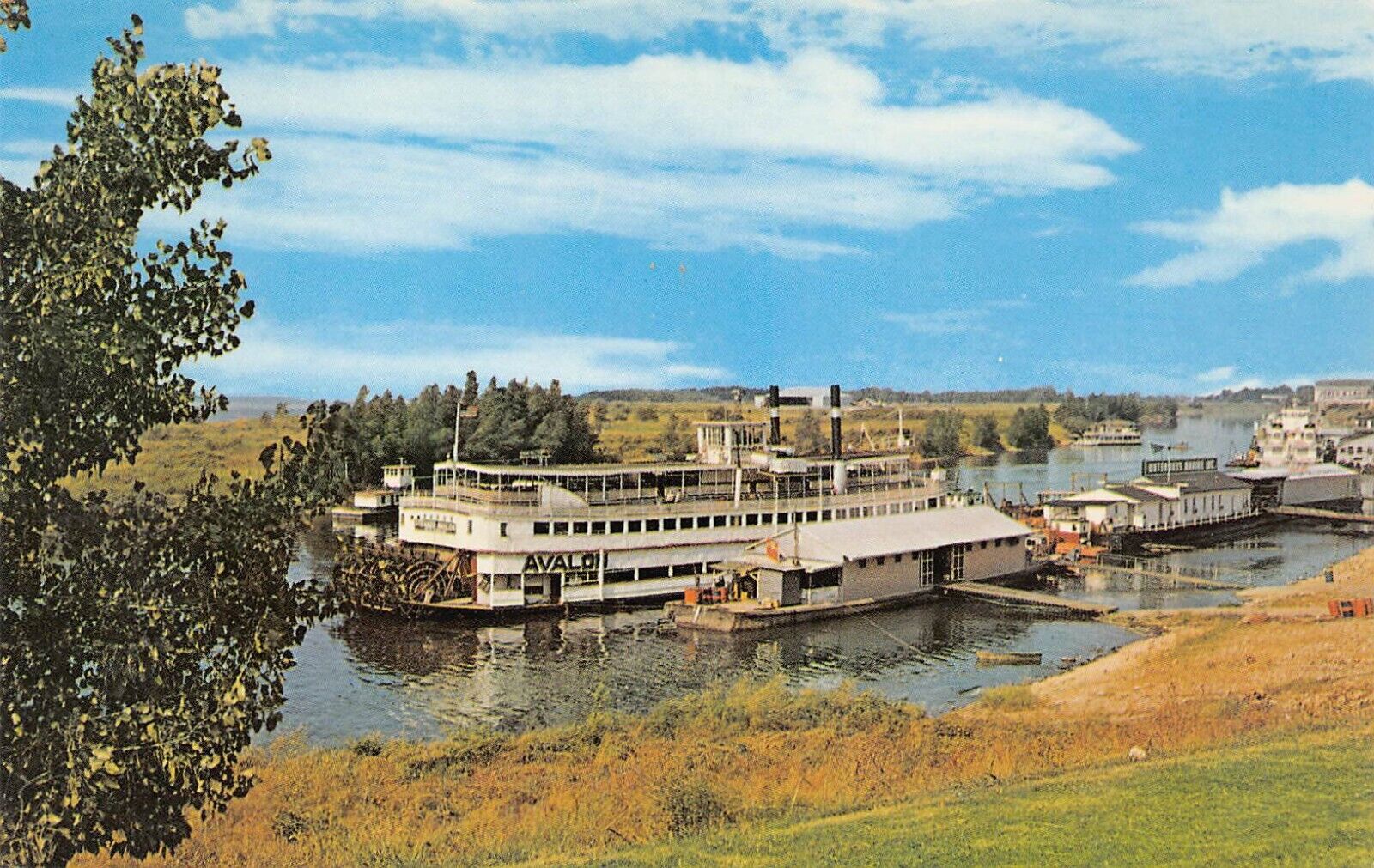Memphis TN Tennessee The Avalon Harbor Steamer Ship Nautical Vtg Postcard D10