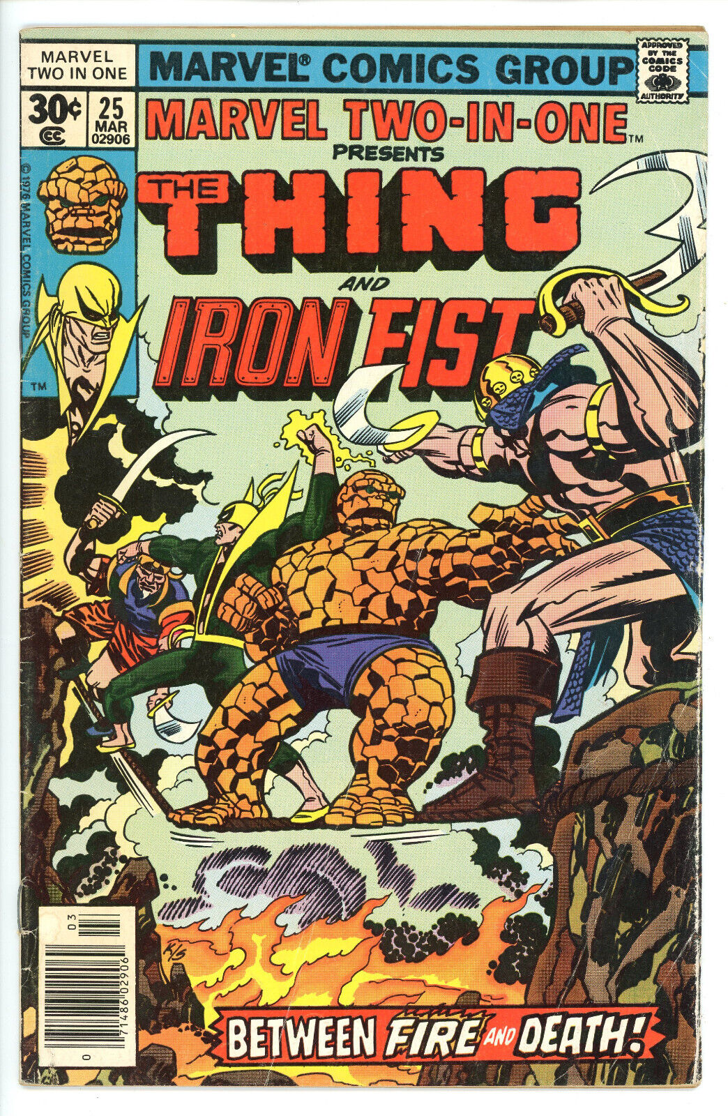 MARVEL TWO IN ONE #25 LOWER GRADE IRON FIST 2 IN 1 1976 25 CENT COMBINE SHIP