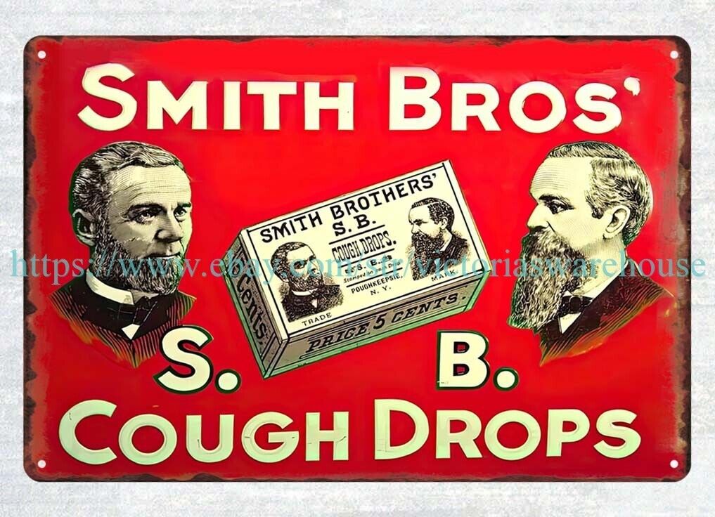 Smith Bros cough drops metal tin sign accessories house decoration