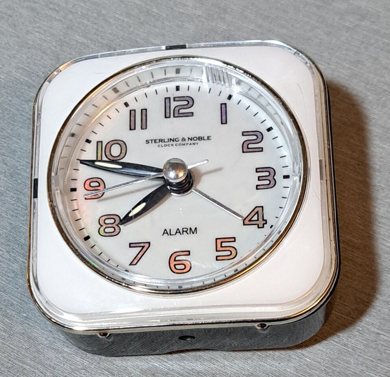 Vintage Sterling And Noble Travel Alarm Clock ANALOG