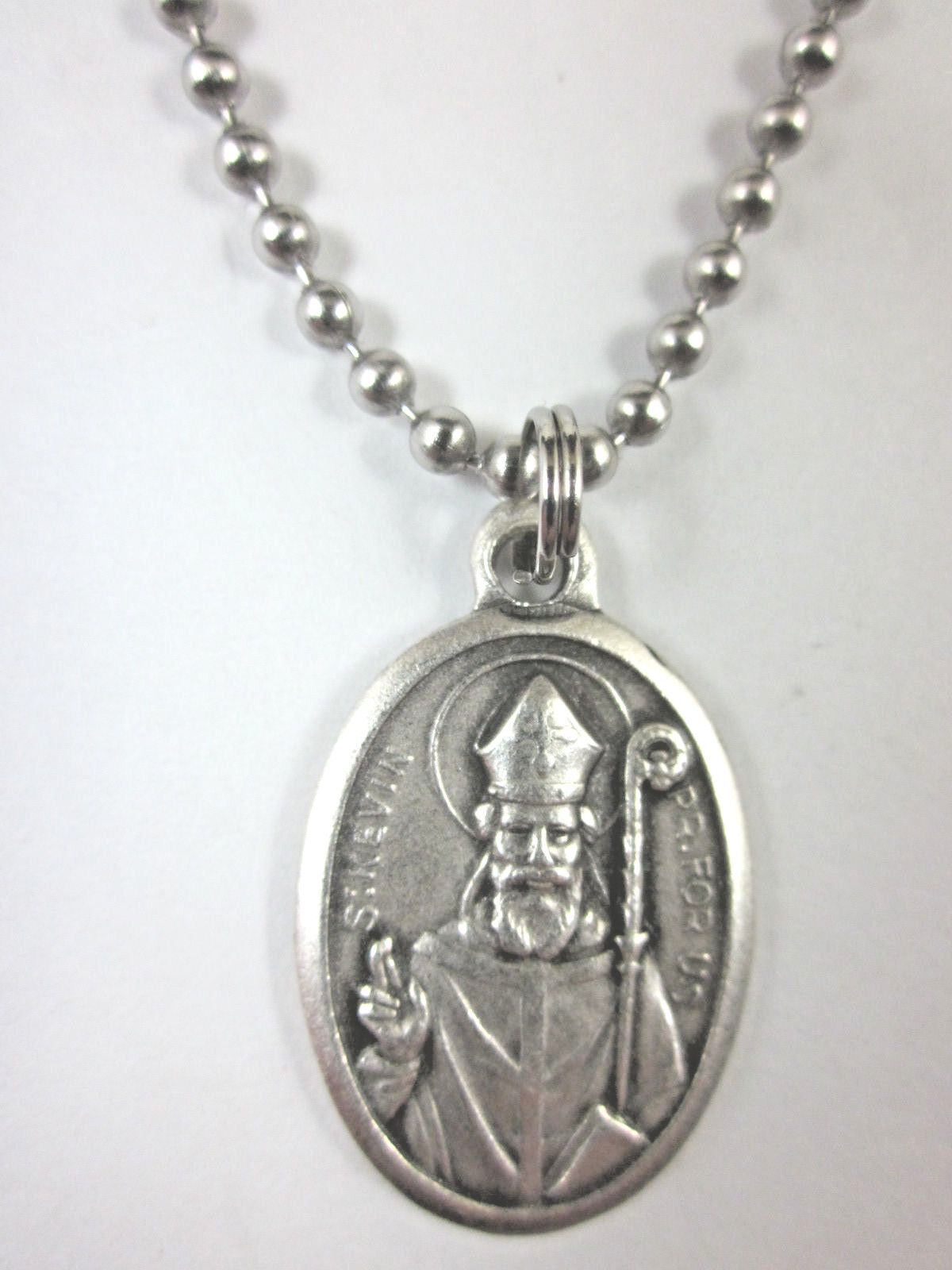  St Kevin Medal Italy Pendant Necklace 24\