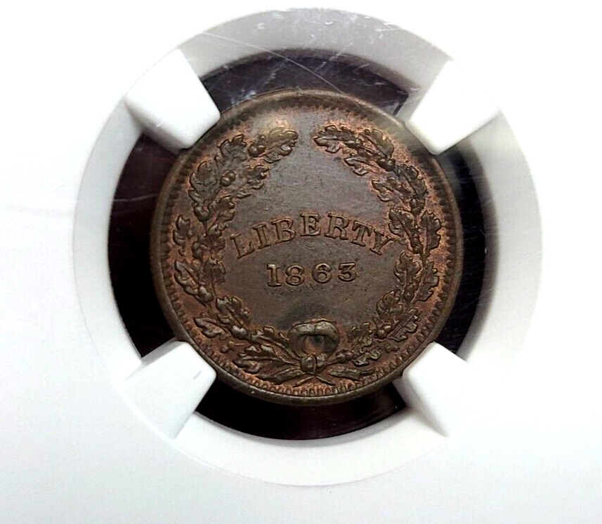 1863 Liberty - Union Forever Civil War Token F-236/426A NGC MS63 w/trace Red
