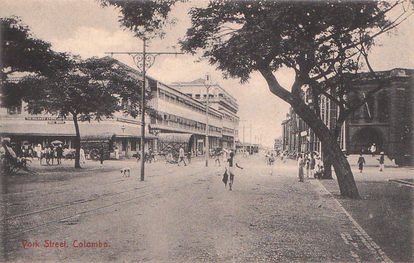 Postcard York Street Colombo Ceylon Sri Lanka