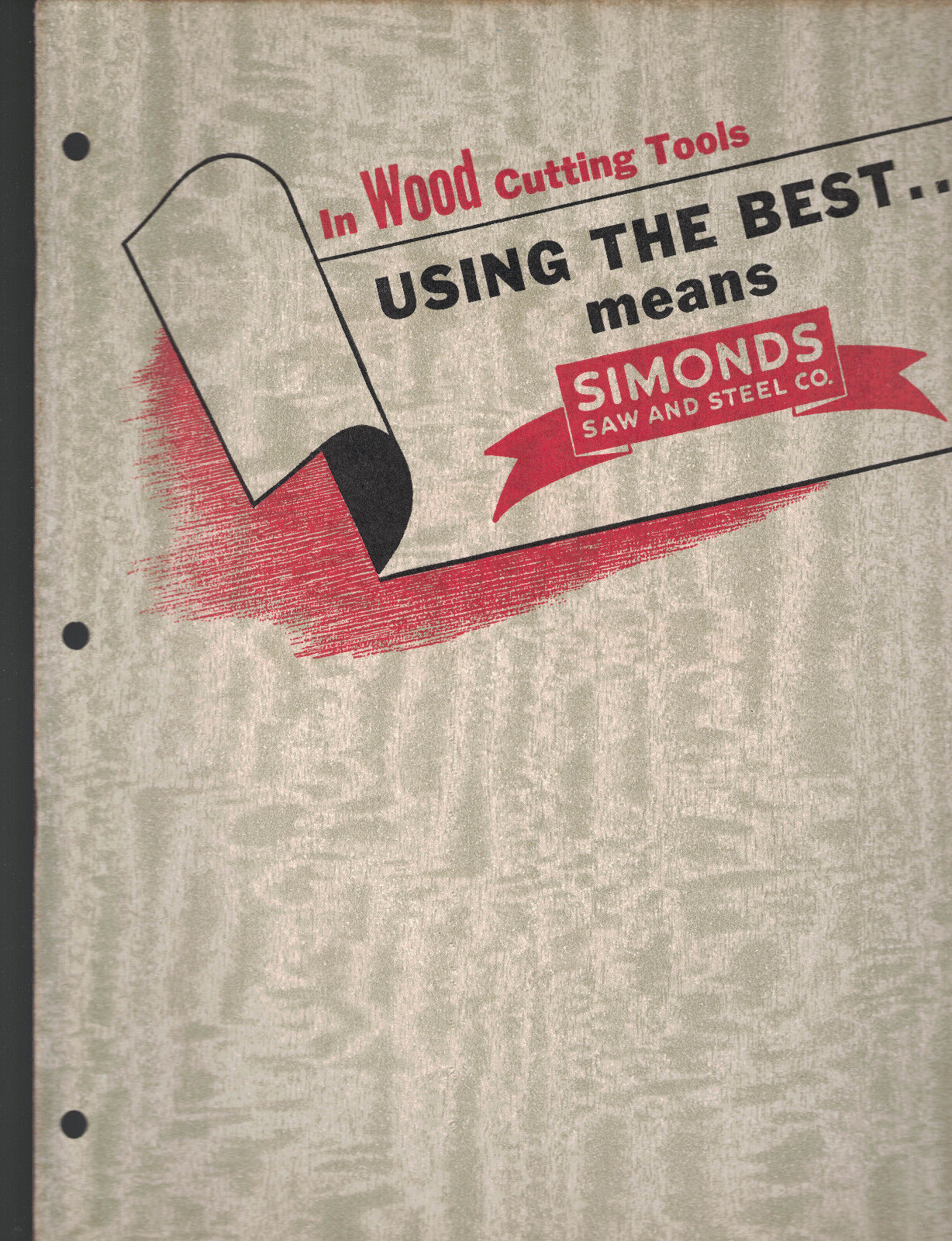Simonds Saw & Steel Co Wood Cutting Tools Catalog 1950s Saws