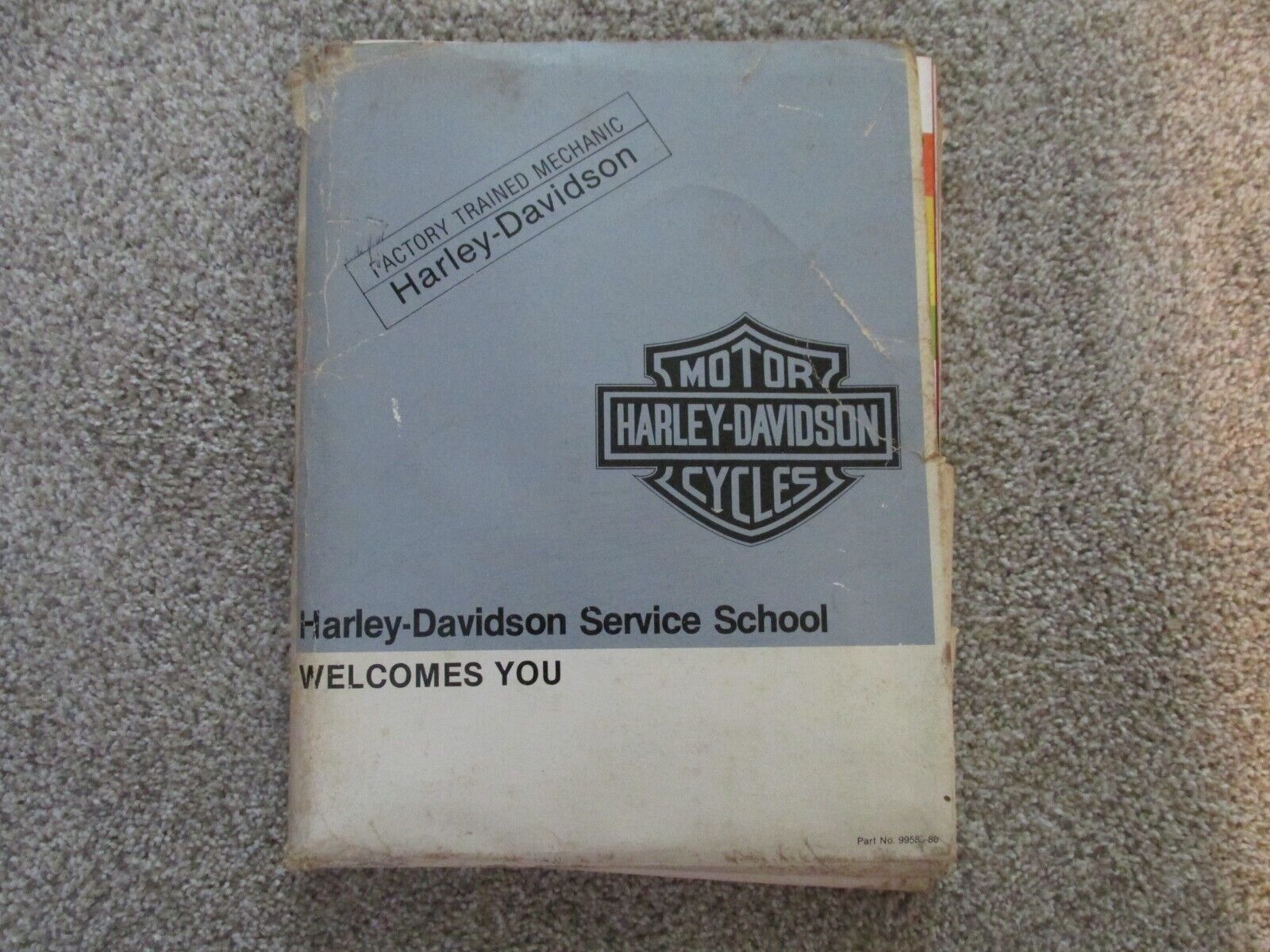 Vintage Harley Davidson Service School Packet