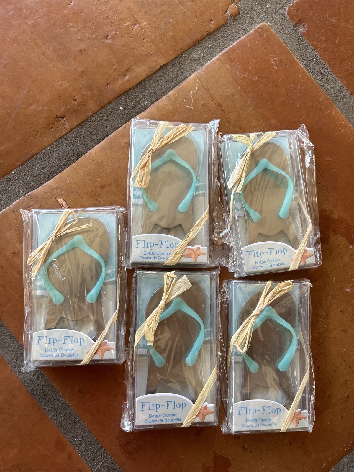 Lot Of 5 Kate Aspen Flip Flop Beach Party Bottle Openers New In Packages