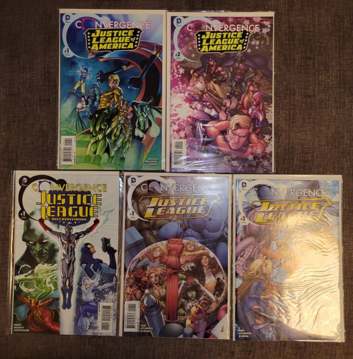 DC COMICS LOT: CONVERGENCE: JUSTICE LEAGUE TIE-INS (2015)  - 5 ISSUES