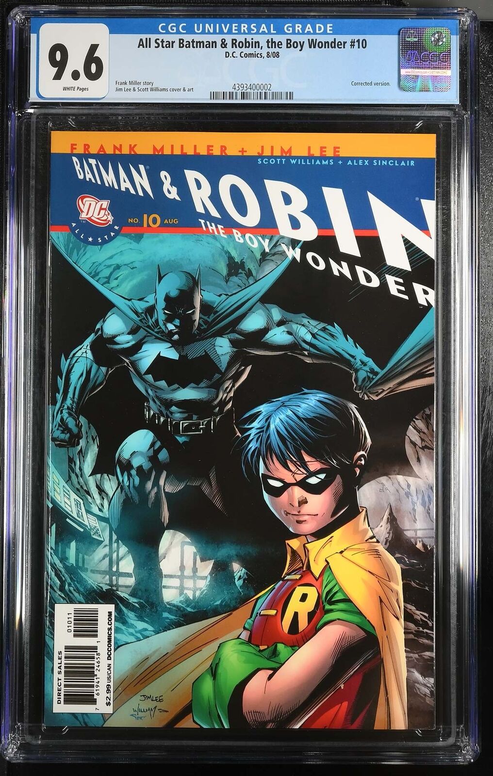 All Star Batman & Robin Boy Wonder #10 DC 2008 CGC 9.6 NM+ Graded Comic