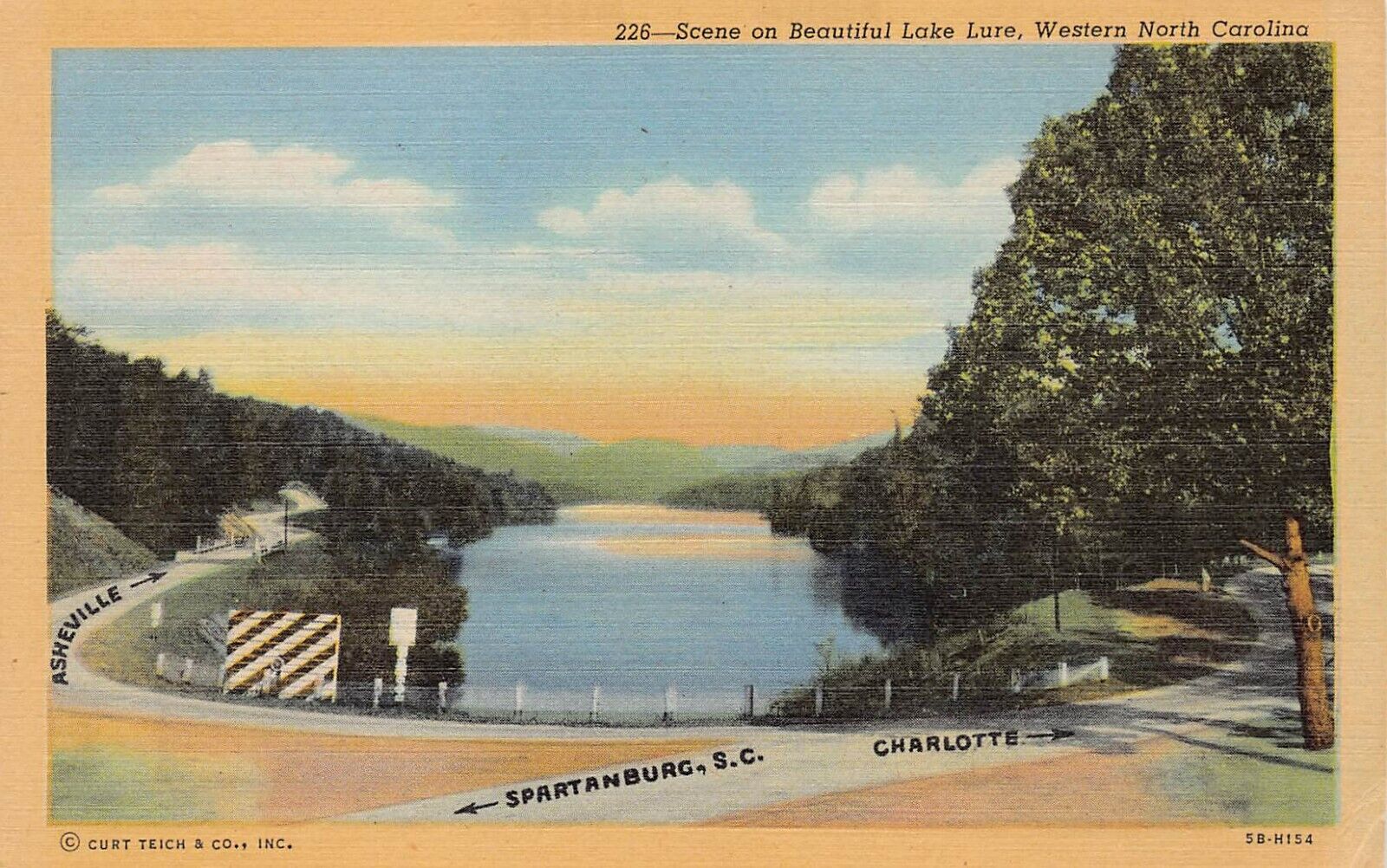 Lake Lure Asheville NC North Carolina Chimney Rock Hiking Trail Vtg Postcard W2