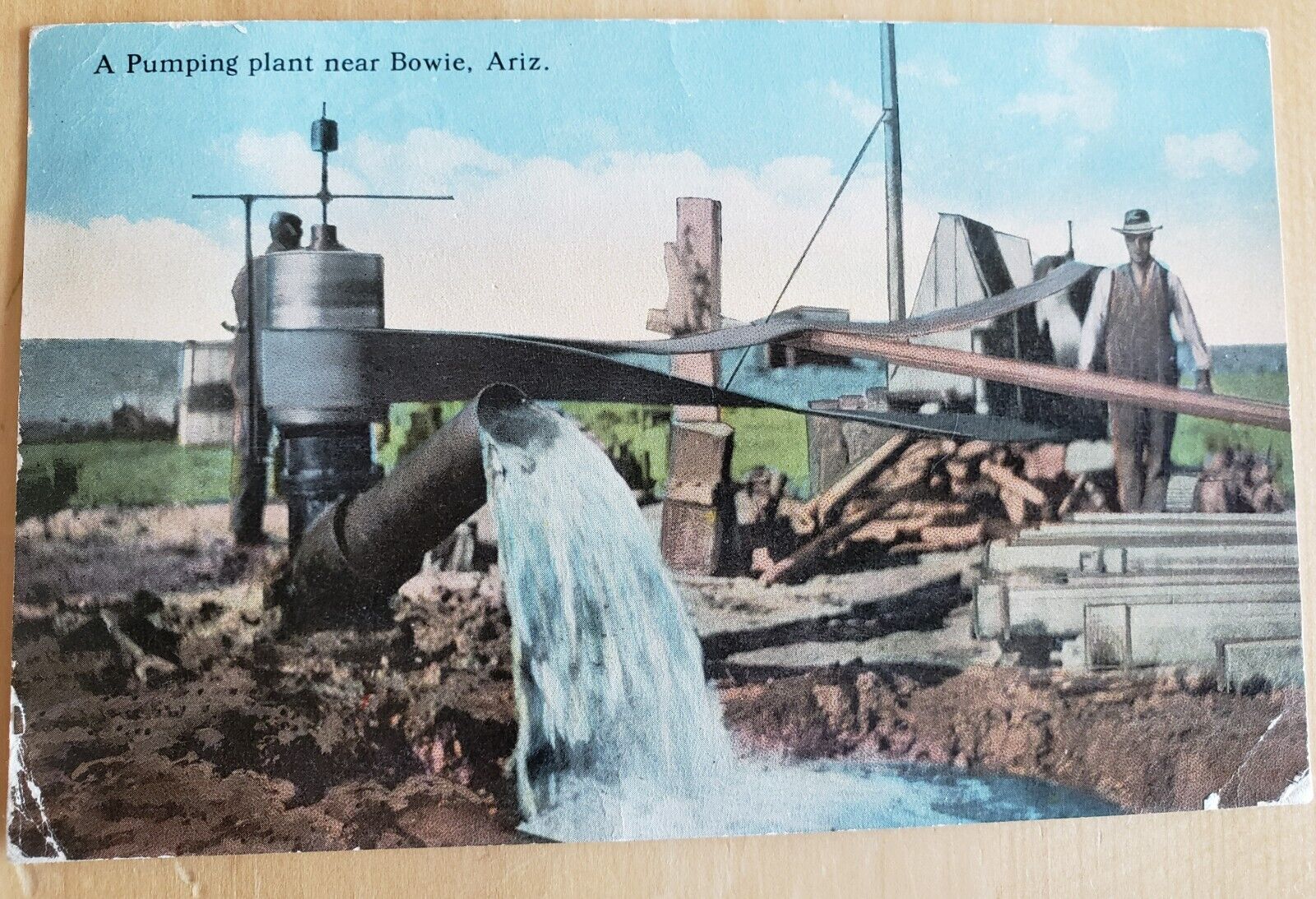 A Pumping Plant Near Bowie, AZ Arizona 1917