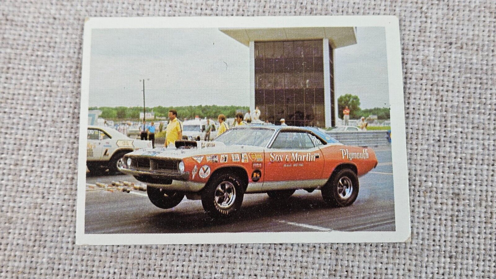 1971 Fleer AHRA Official Drag Champs #38 Sox & Martin\'s 1971 Plymouth Barracuda