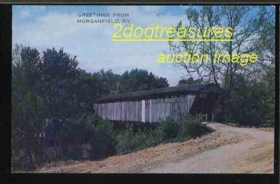 Greeting Morganfield Ky Switzer Covered Bridge 17-39-01 Kentucky CB Franklin Cty