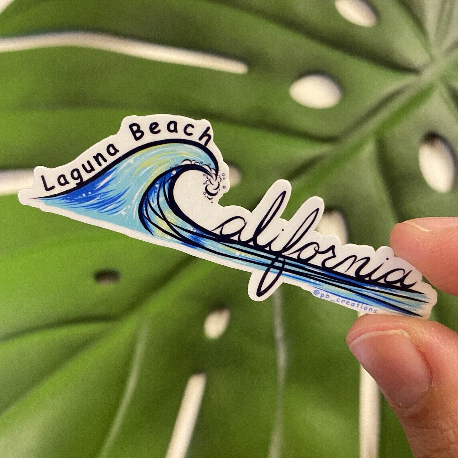 Laguna Beach  California Surf Wave Beach Vinyl Sticker