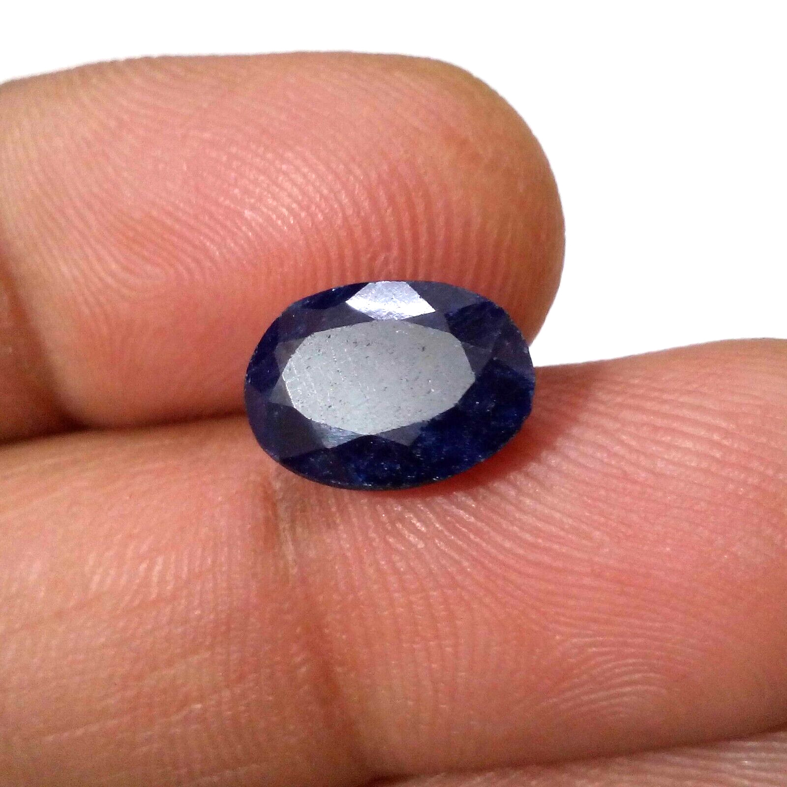 100% Natural Beautiful Blue Sapphire Faceted Oval Shape 5.20 Crt Loose Gemstone