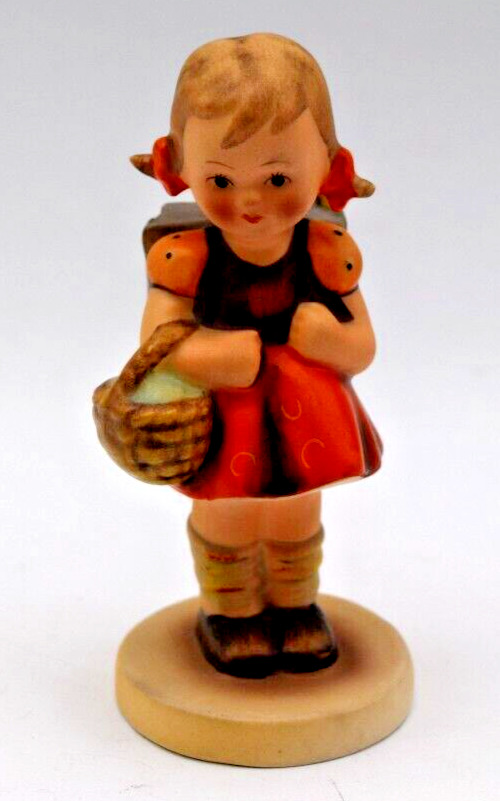 Vintage Goebel Hummel 4.5 inch Figurine “SCHOOL GIRL”  Girl with Backpack