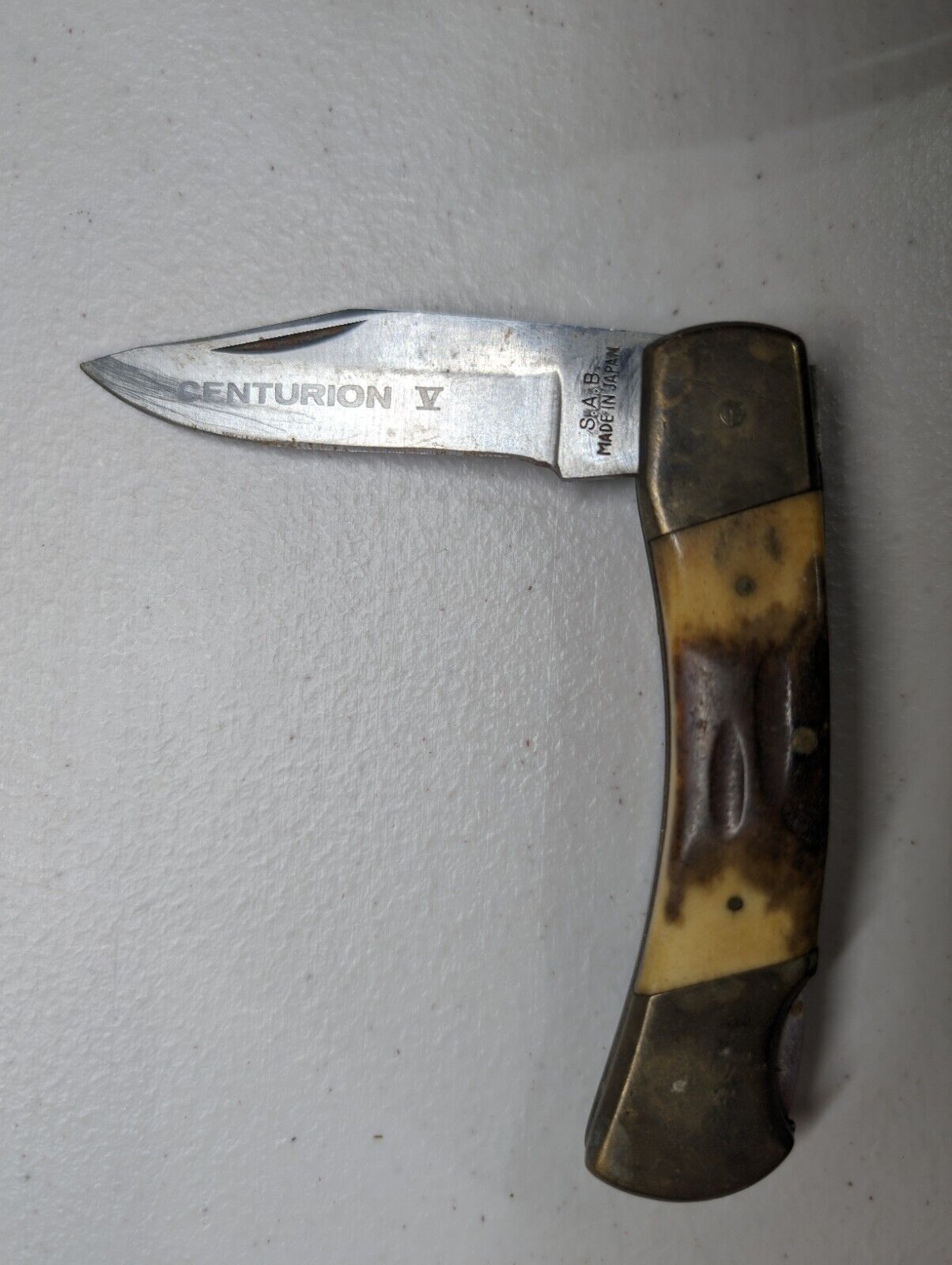 S.A.B Centurion 5- 288- 440 Stainless Vintage Pocket Knife RARE BLADE