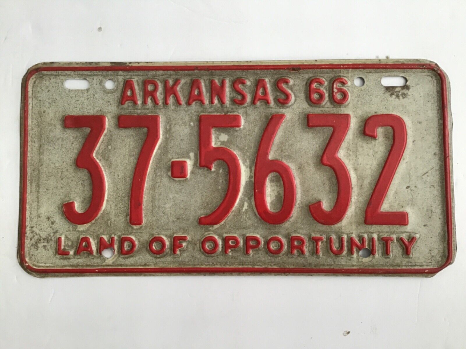 1966 Arkansas License Plate Tag