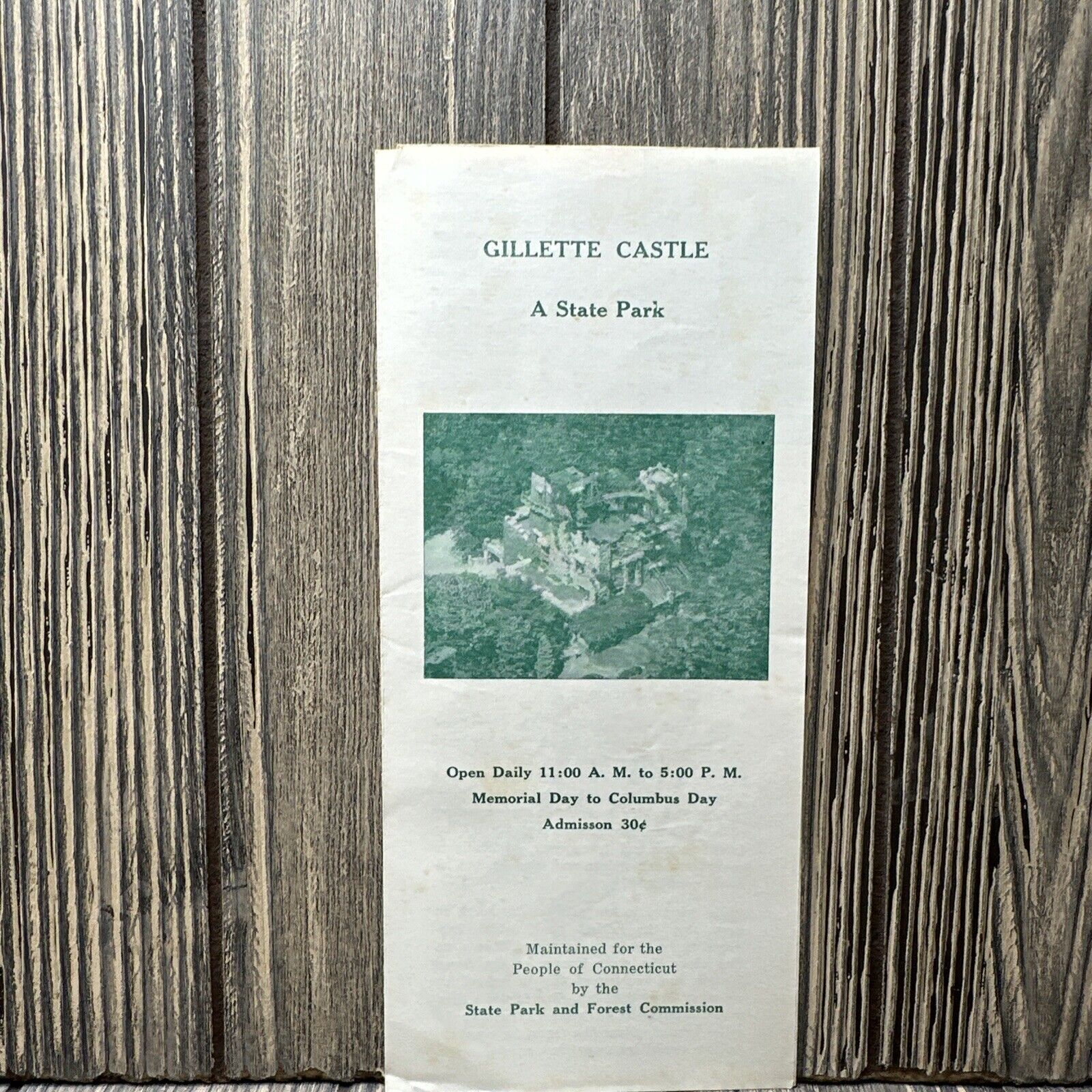 Vintage Gillette Castle State Park Connecticut State Park Forest Brochure