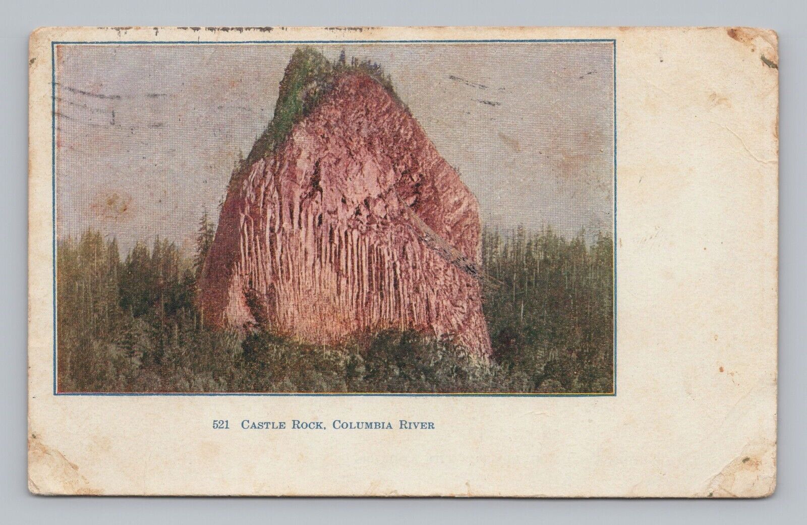Postcard UDB Castle Rock Columbia River Oregon c1908