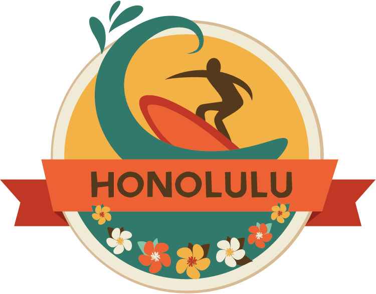 Honolulu Oahu Island World City Travel Car Bumper Sticker Decal 5\