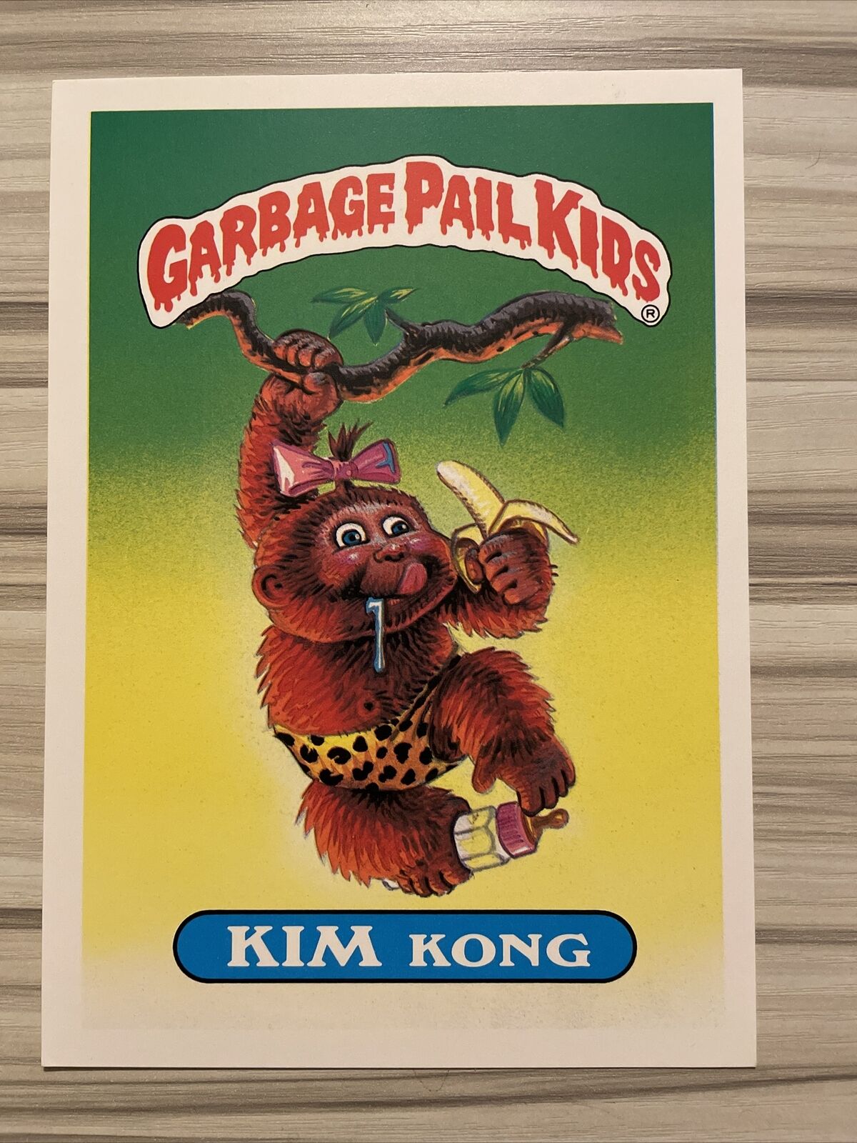 1986 Garbage Pail Kids “Kim Kong” GPK #34 Stickers 5x7 card