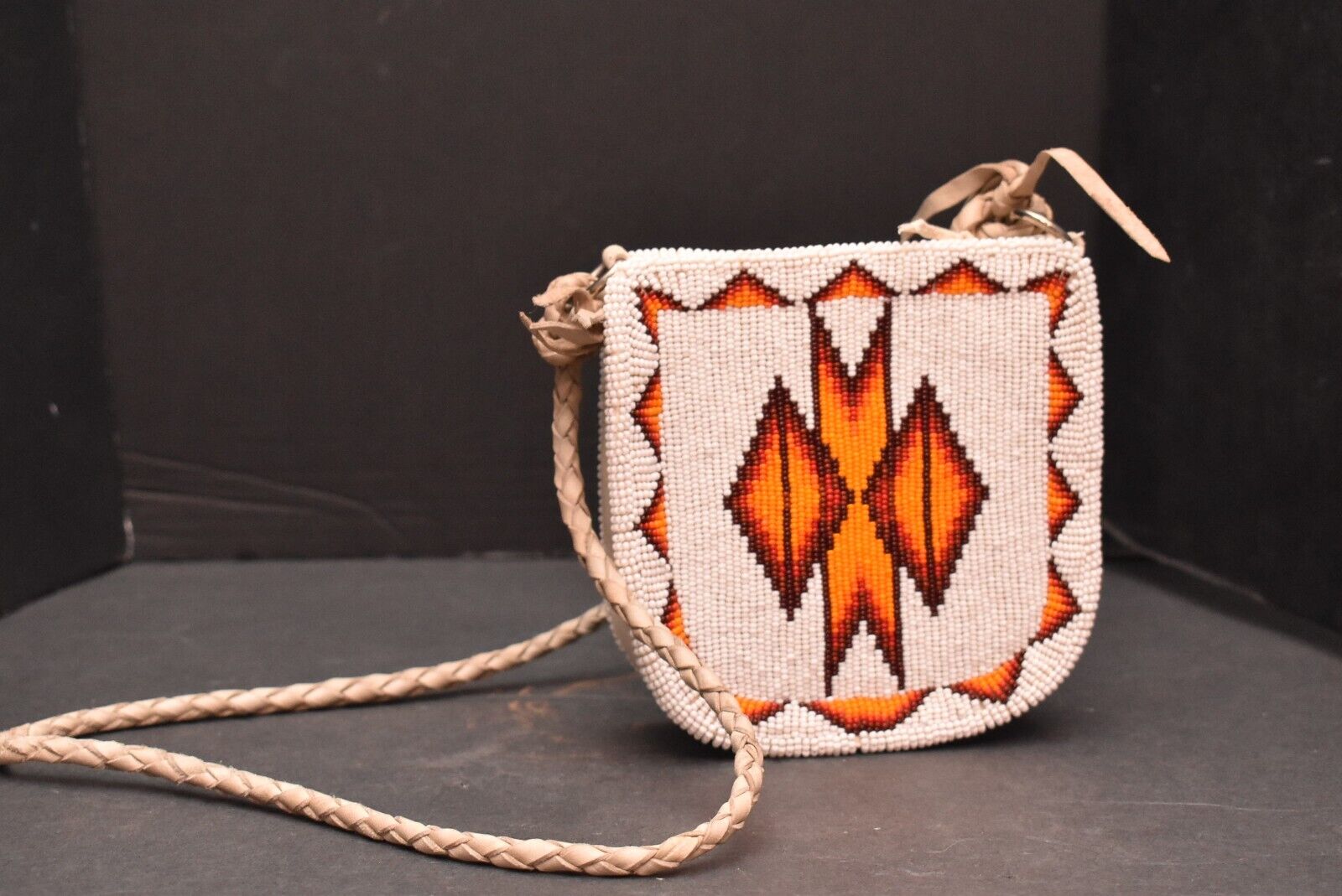 VTG Plateau Nez Perce Native American Geometric Beaded Purse Bag Pouch Wallet 6\