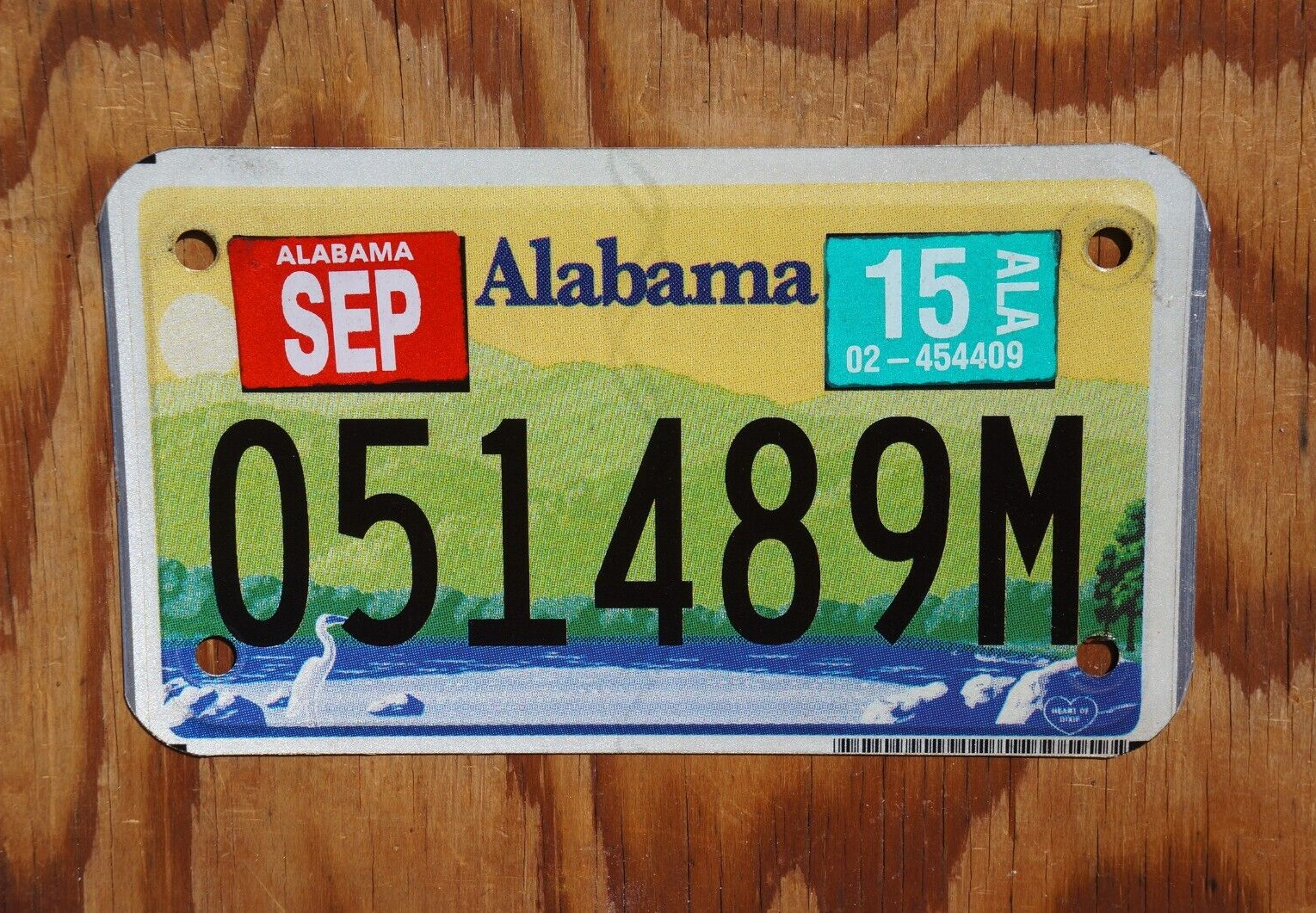 2015 Alabama MOTORCYCLE License Plate