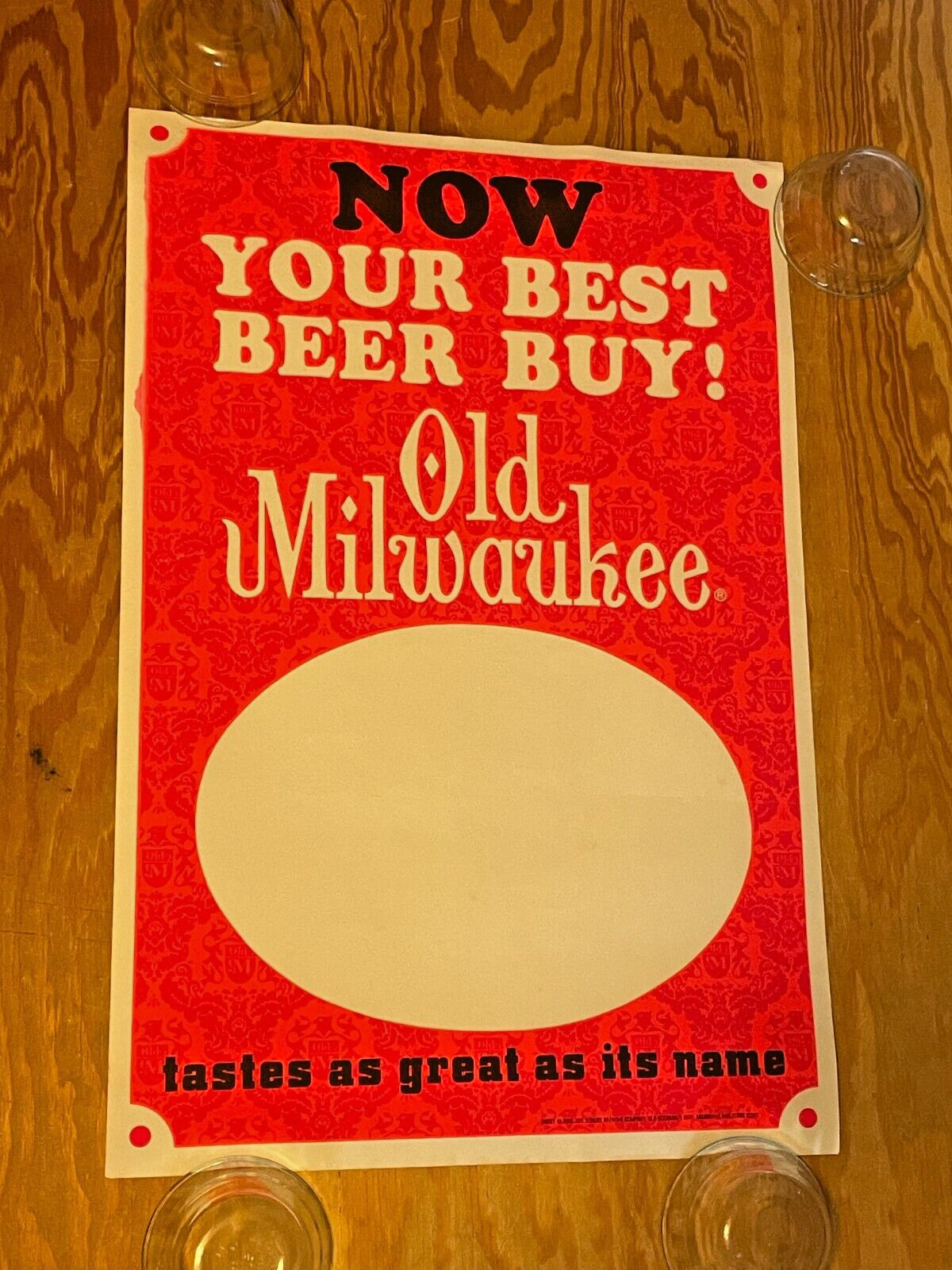 VTG 1989 Now Your Best Beer Buy OLD MILWAUKEE PROMO 16”x24” BLACKLIGHT Poster