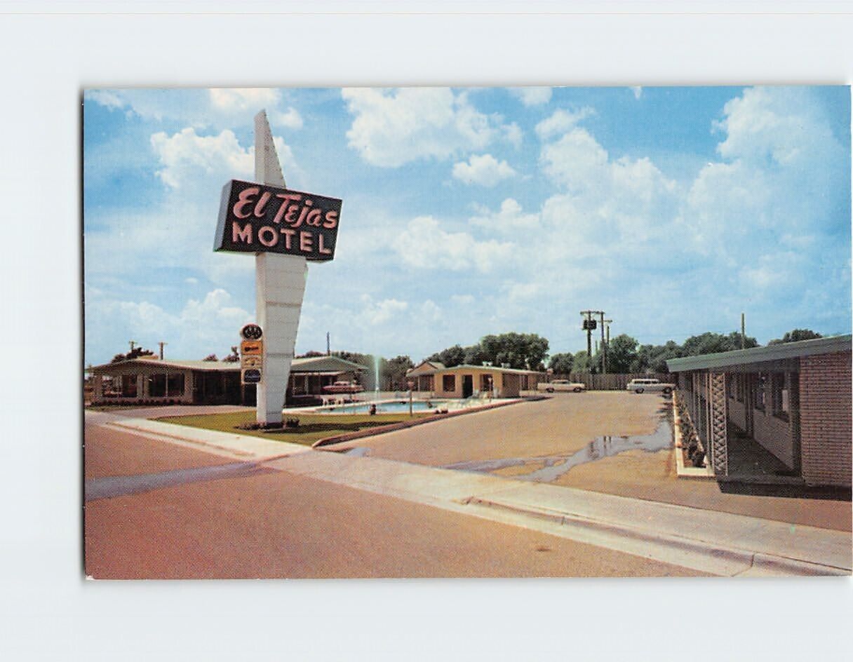 Postcard El Tejas Motel Lubbock Texas USA