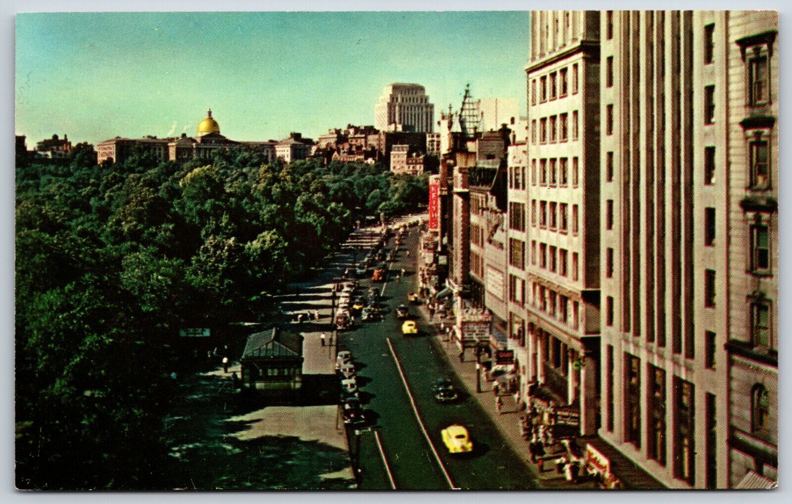 Postcard General View Of Tremont Street Boston Massachusetts Unposted