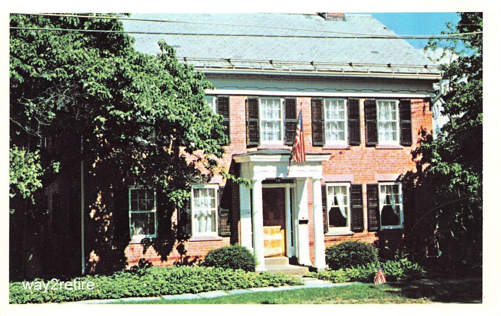 Postcard CT Berlin Kensington District Residence Built 1786 Hartford County Conn