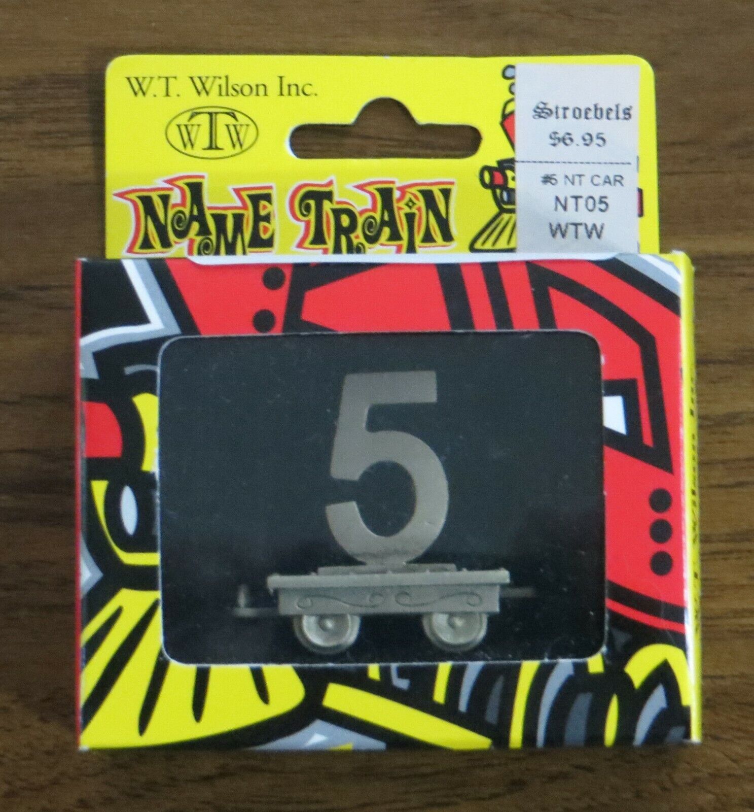 WT Wilson (WTW) Lead Free Pewter Name Train Number 5 - Made in USA - NEW in Box