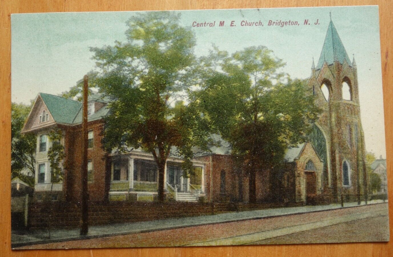 Central M. E. Church, Bridgeton NJ postcard