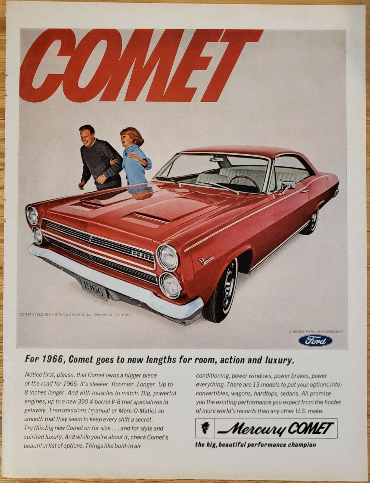 1966 Mercury Comet Cyclone magazine ads