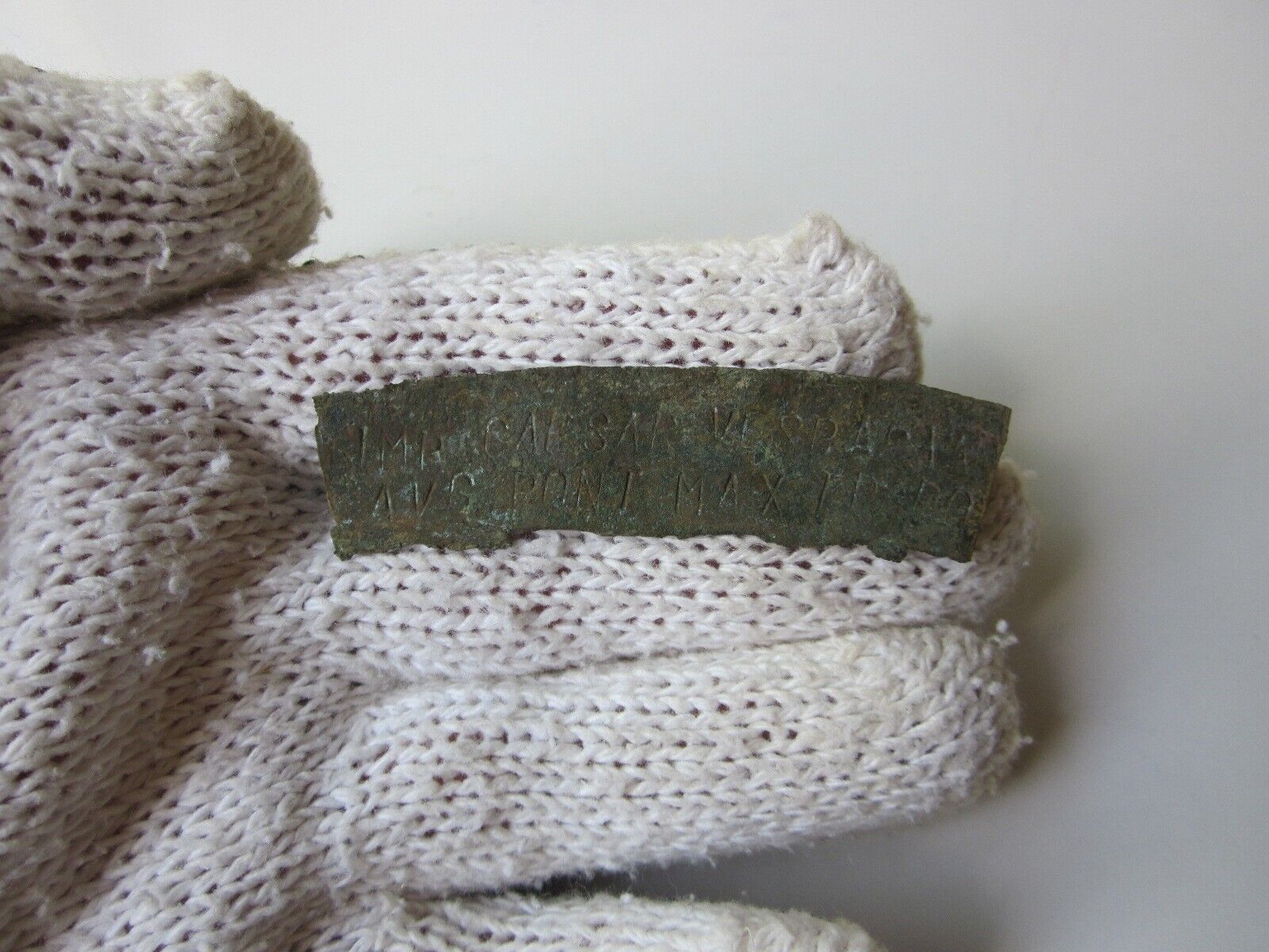 unique ancient Roman bronze MILITARY DIPLOMA I - II AD / part. (3) Uncleaned.