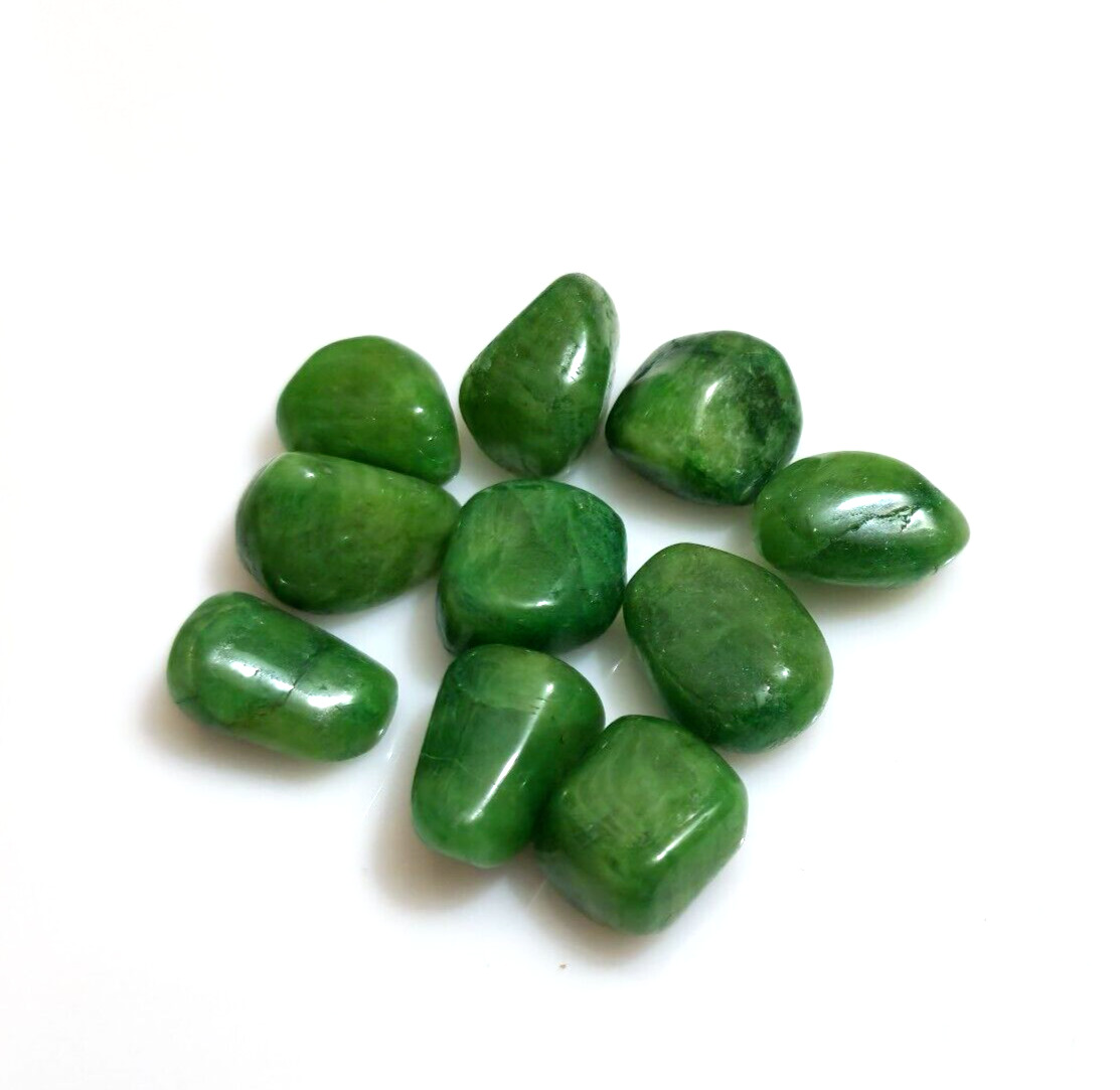 Dyed Green Emerald Tumbled Beads 10 Piece Lot 150 Crt Loose Gemstone