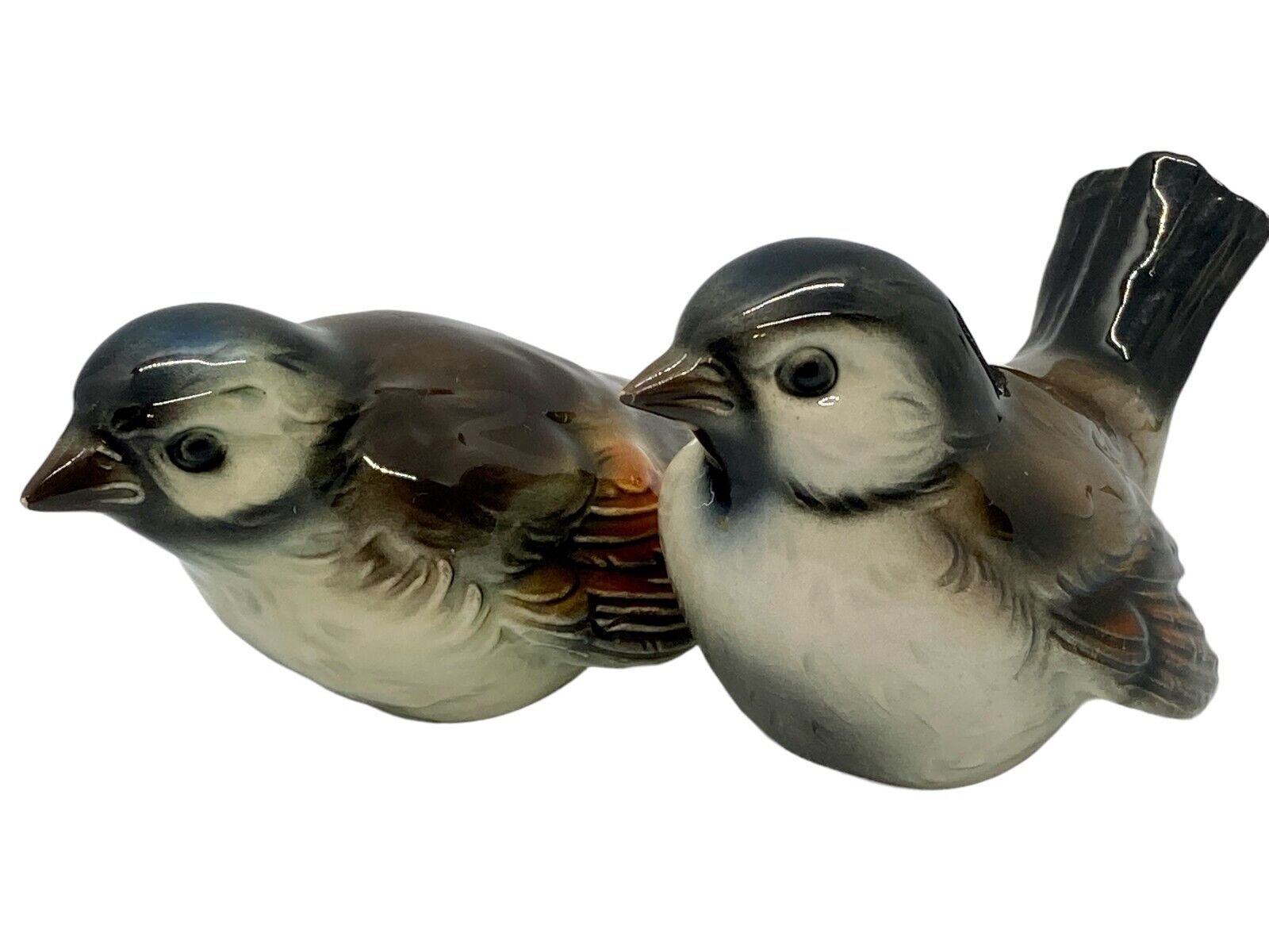 Goebel Porcelain Sparrow Figurines W Germany Vintage 1960s / Pair