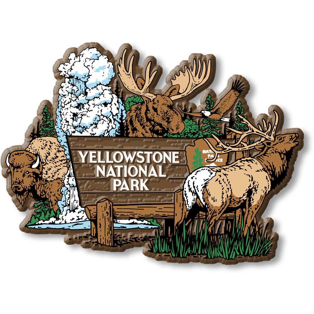 Yellowstone Park Sign Magnet by Classic Magnets